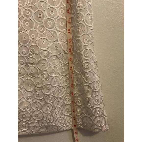 Nine West 8 Ivory Lined Womens Dress Lace Textured‎ Fit Flare - Picture 4 of 6